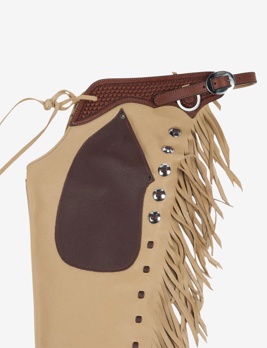 Two Tone Leather Shotgun Chaps